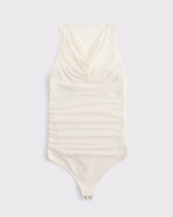 Women's Mesh Cowl Neck Bodysuit | Women's Tops | Abercrombie.com | Abercrombie & Fitch (US)