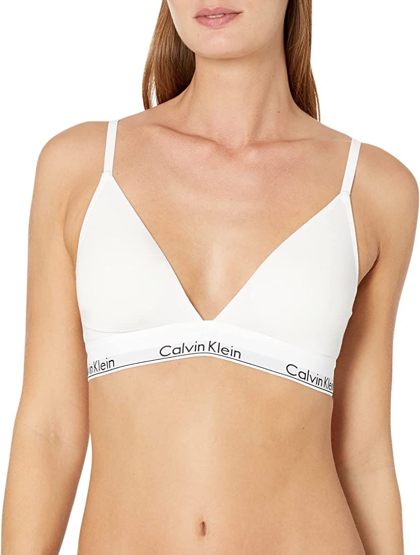 Calvin Klein Women's Modern Cotton Lightly Lined Triangle Wireless Bralette | Amazon (US)