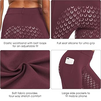 FitsT4 Sports Women's Full Seat Riding Tights Active Silicon Grip Horse Riding Tights Equestrian ... | Amazon (US)