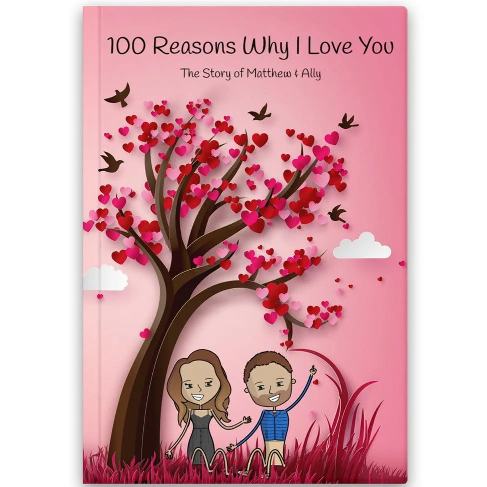 Personalized Love Book | 100 Reasons I Love You | Gift for Valentine's Day, Anniversary, Birthday... | LoveBook