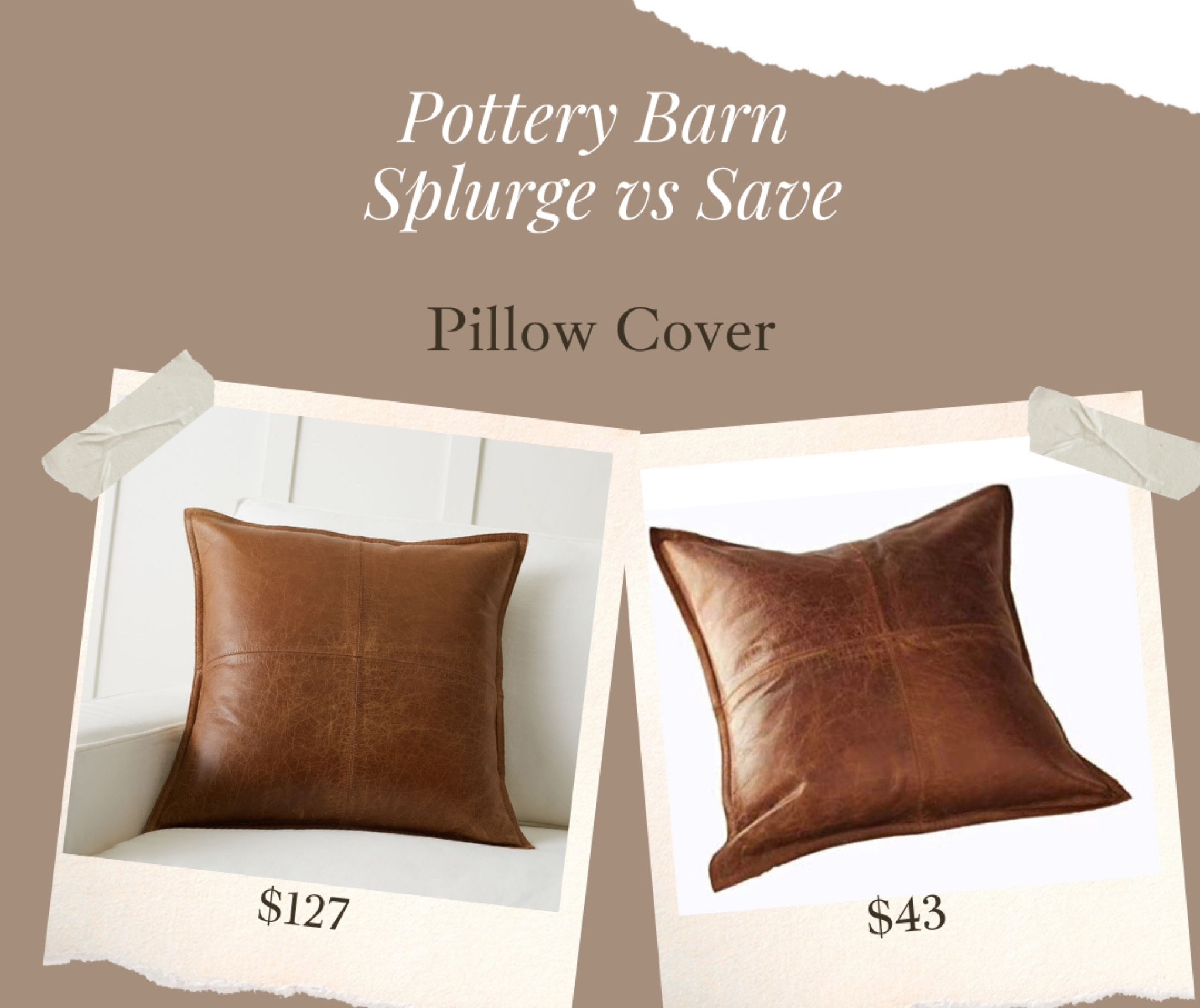 This faux leather pillow cover looks nearly identical to Pottery Barn! Including a pillow insert (always get at least one size larger pillow insert so it’s full!)

Looks for less, home decor, neutral decor, modern decor, arhaus, looks for less, chandelier, accent furniture, accent chair, neutral aesthetic, arhaus, restoration hardware, amazon finds 

#LTKhome #LTKstyletip #LTKsalealert
