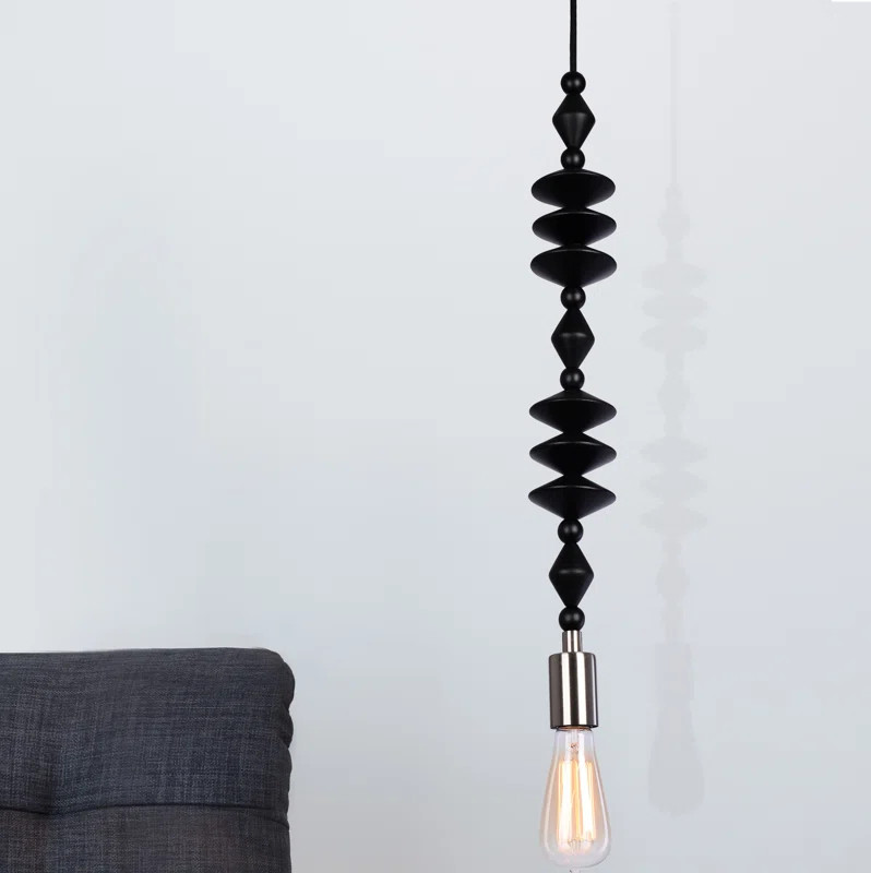 Alshain Transitional Beaded Swag 1-Light Mini Pendant | Wayfair North America