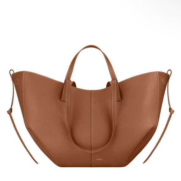 Polene Cyme Tan Leather Tote Bag | Poshmark