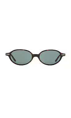 Karen Wazen Noor Sunglasses in Green Tortoise from Revolve.com | Revolve Clothing (Global)