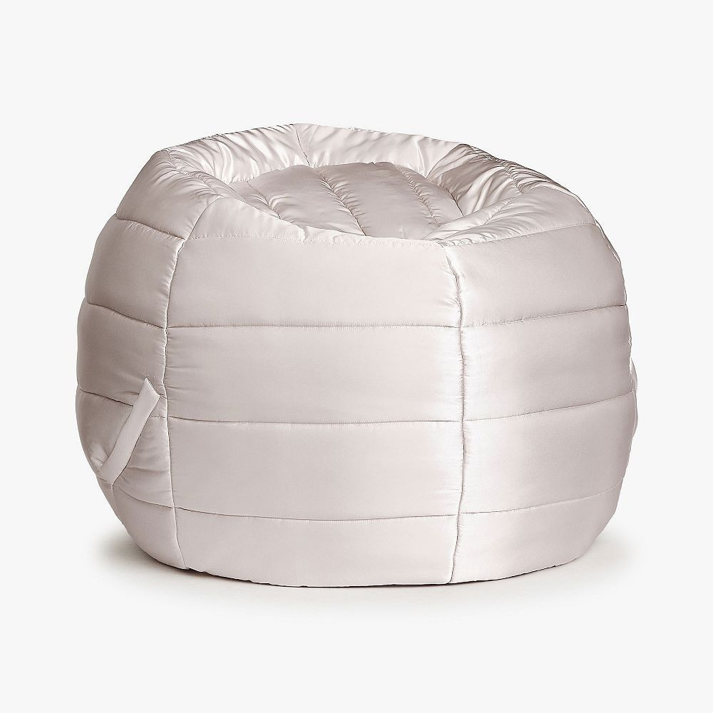 Puffer Bean Bag Chair Slipcover Only, Large, Champagne | Pottery Barn Teen