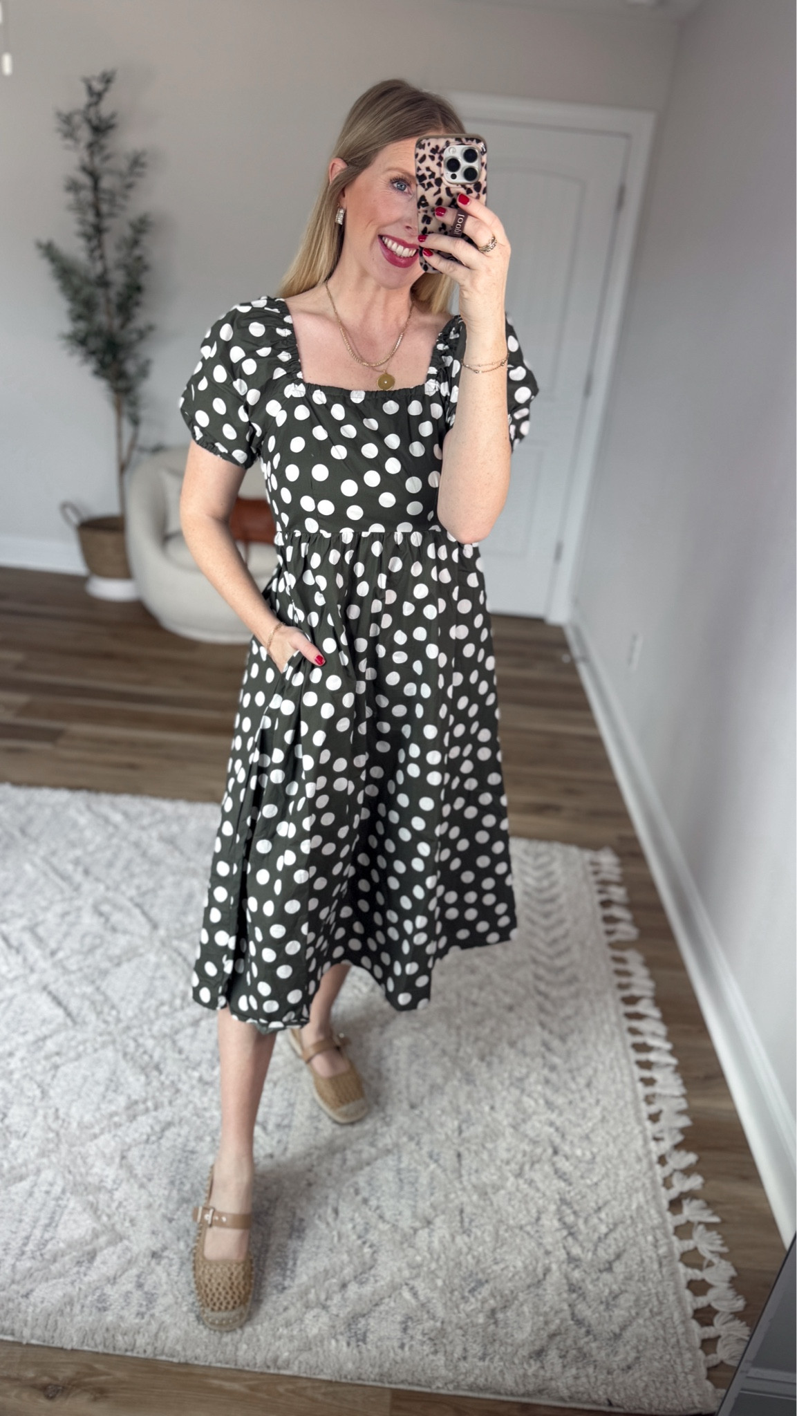Weekend Walmart Wins try-on
Polka dot midi dress- small 

#LTKootd #LTKmomlife