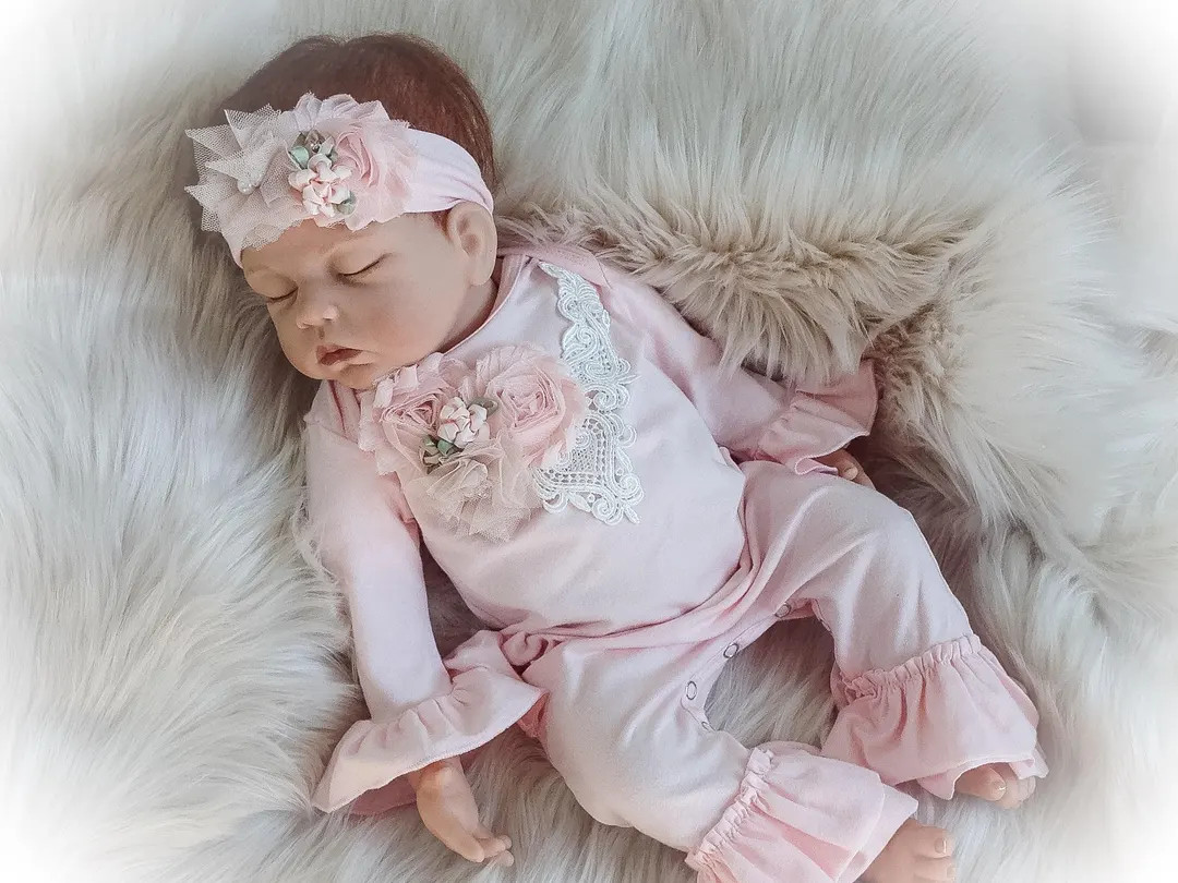 Pink Ruffle Romper: Newborn Girl Coming Home Outfit With Venice Lace - Etsy | Etsy (US)