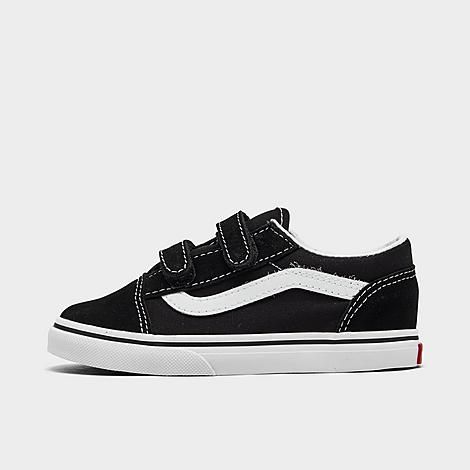 Kids' Toddler Old Skool Hook-and-Loop Casual Shoes in Black Size 7.0 Canvas/Suede by Vans | JD Sports (US)