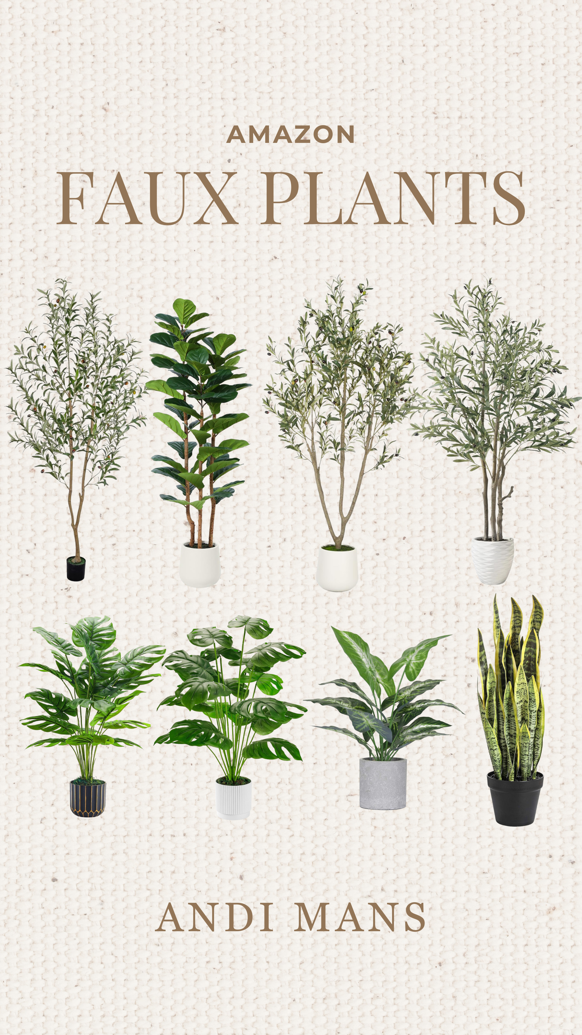 Amazon faux plants for your home! Olive trees, fiddle leaf fig, snake plant and more! 

 #LTKSeasonal #LTKHome #LTKSaleAlert