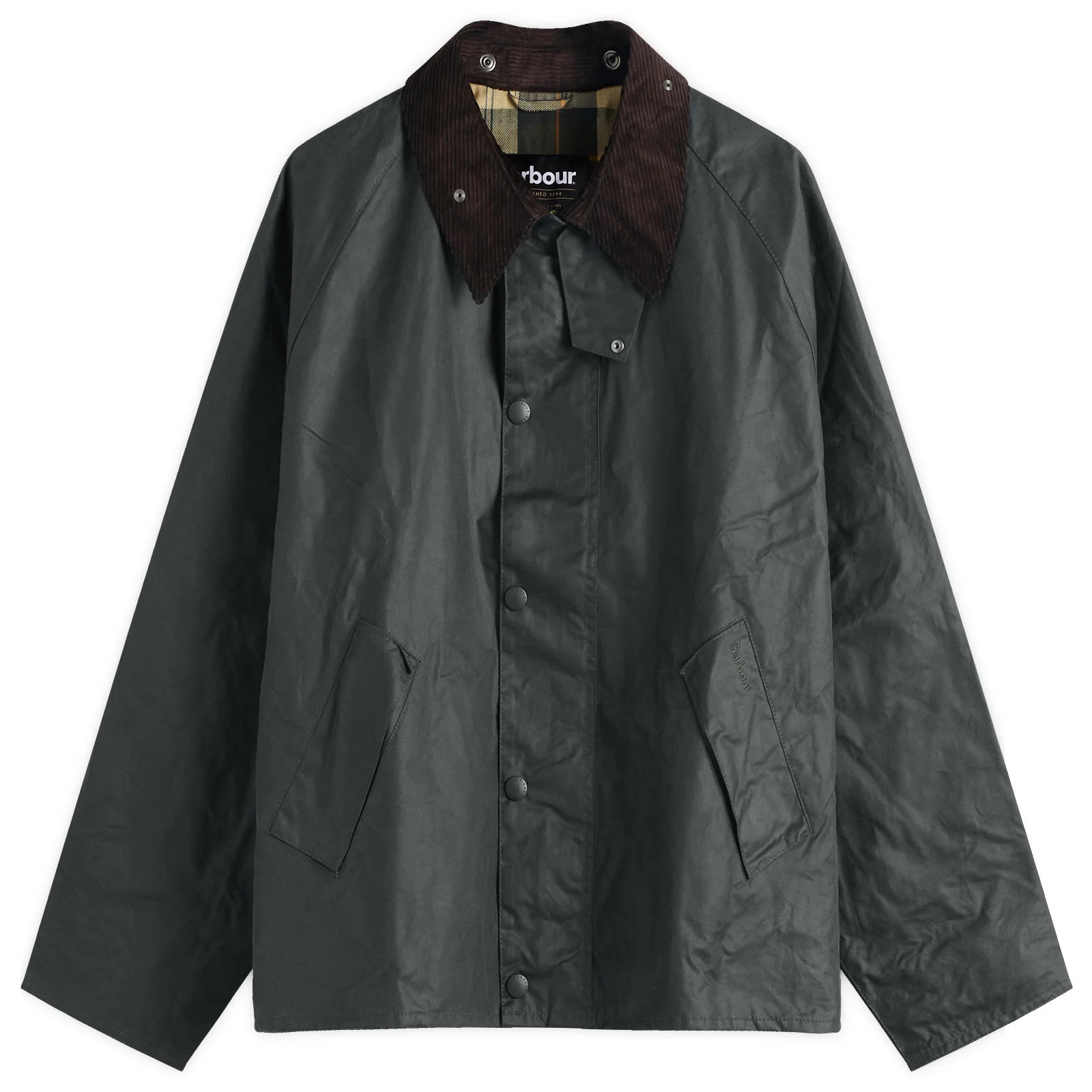 Barbour Men's Transport Wax Jacket in Sage, Size 42 | END. Clothing