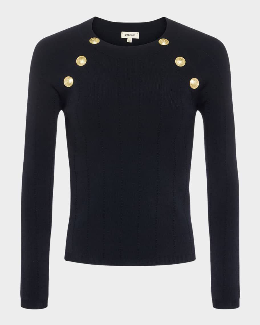 L'Agence Gretchen Crewneck Pullover | Neiman Marcus