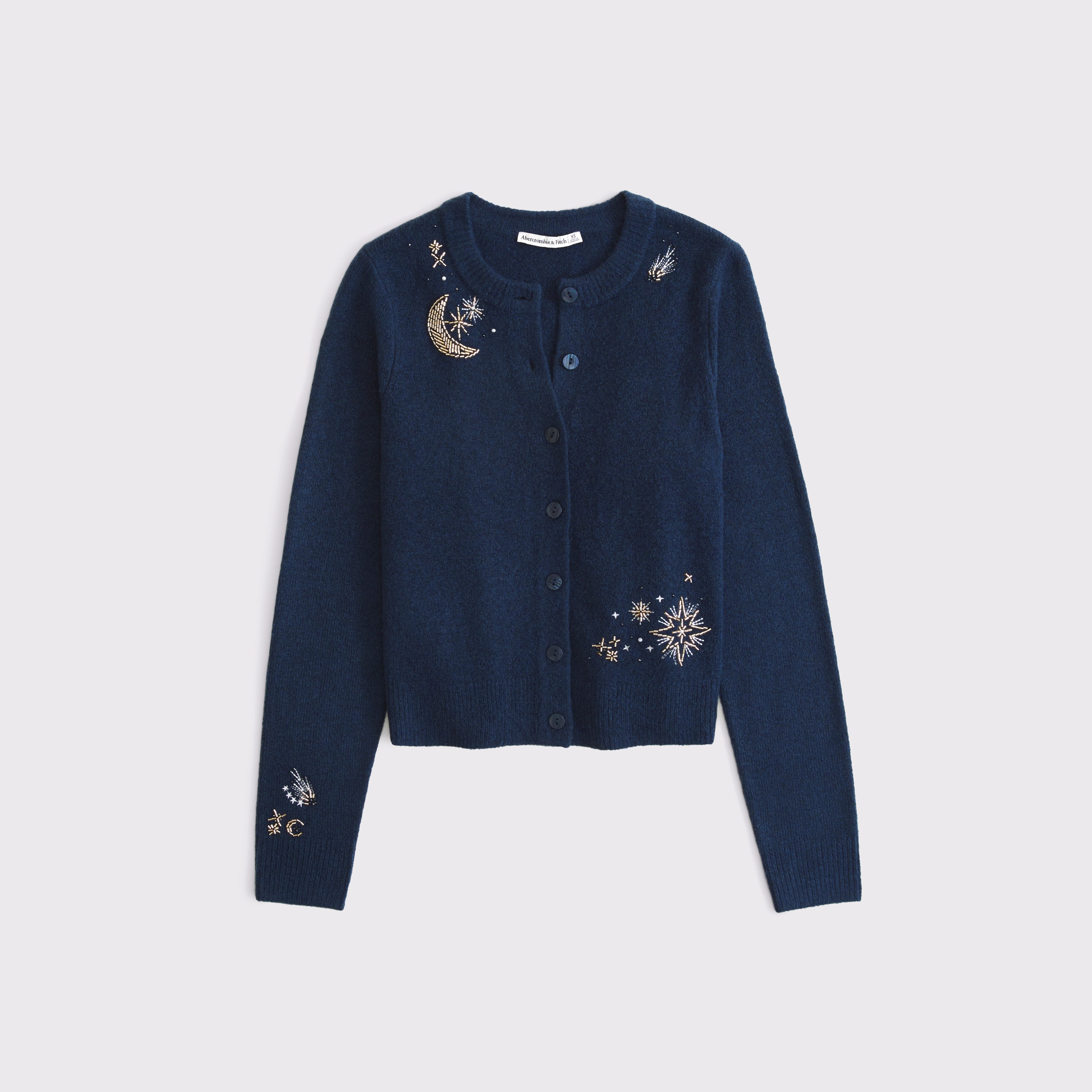 Shrunken Crew Cardigan | Abercrombie & Fitch (UK)