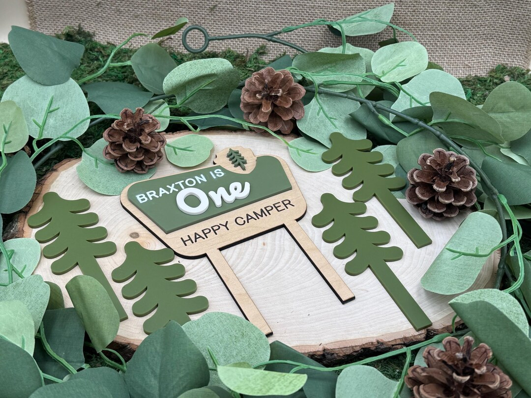 National Park Themed Cake Topper, First Birthday Cake Topper, One Happy Camper Cake Topper, Natio... | Etsy (US)