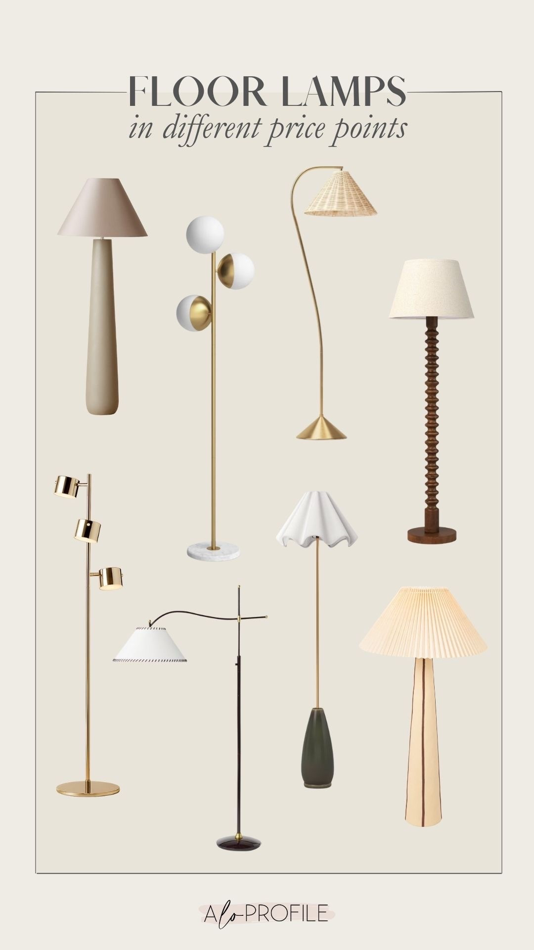 Home Decor: Floor Lamps in all different price points✨home decor, living room decor, bedroom decor, modern decor, modern home decor, spring home decor, neutral decor, home decor inspo