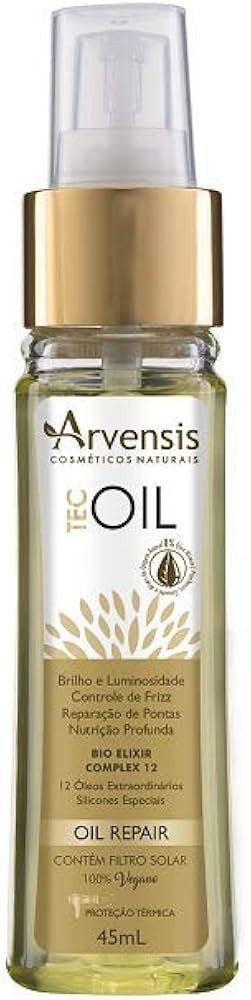 Óleo Finalizador Tec Oil Oil Repair Natural e Vegano 45ml Arvensis | Amazon (BR)