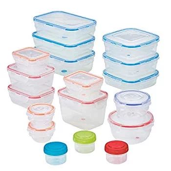 LOCK & LOCK HPL321A18 36-Piece Set Plastic Storage Container, Clear | Walmart (US)