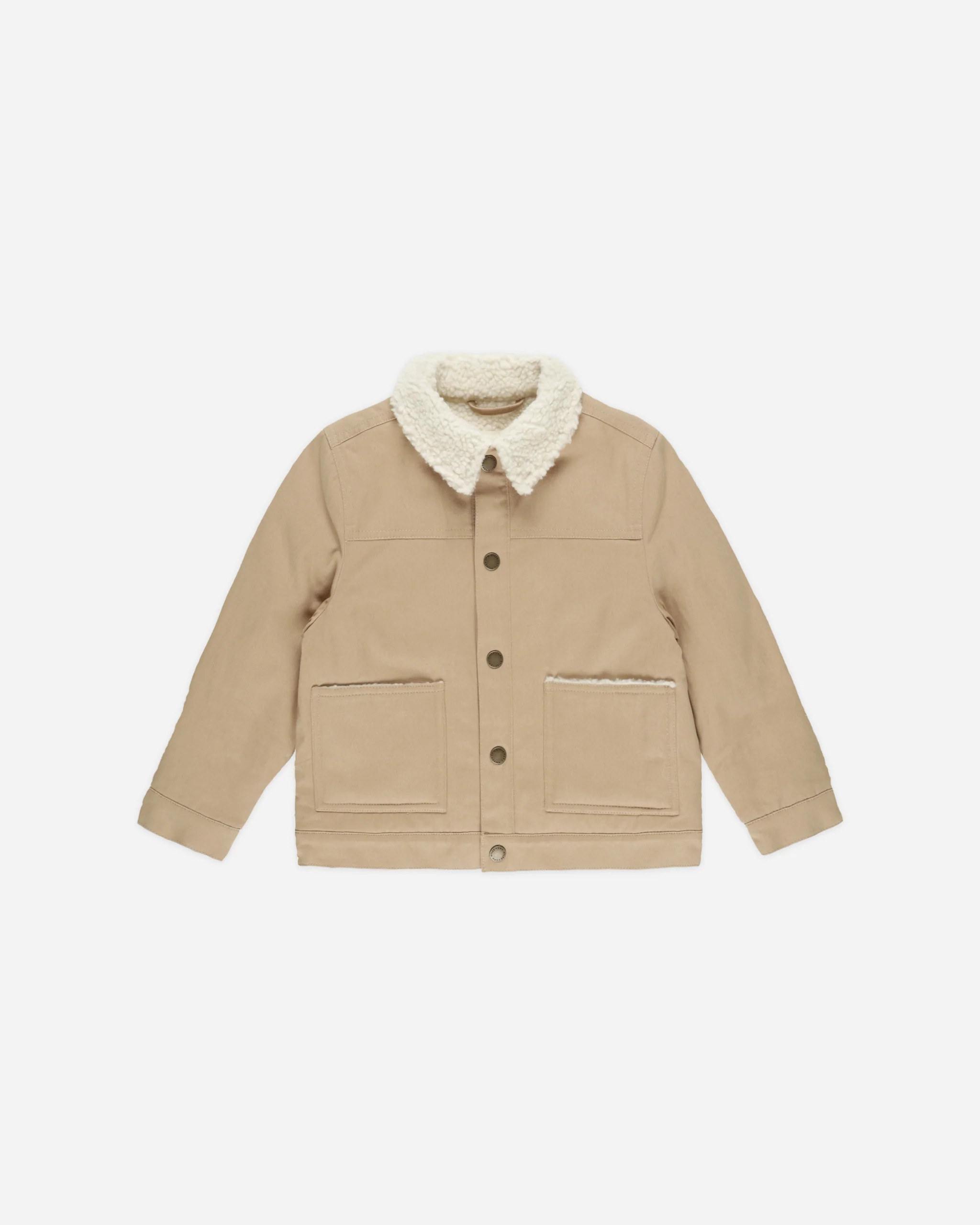 Shearling Chore Coat || Gold | Rylee + Cru