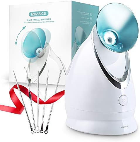 Facial Steamer EZBASICS Ionic Face Steamer for Home Facial, Warm Mist Humidifier Atomizer for Face S | Amazon (US)