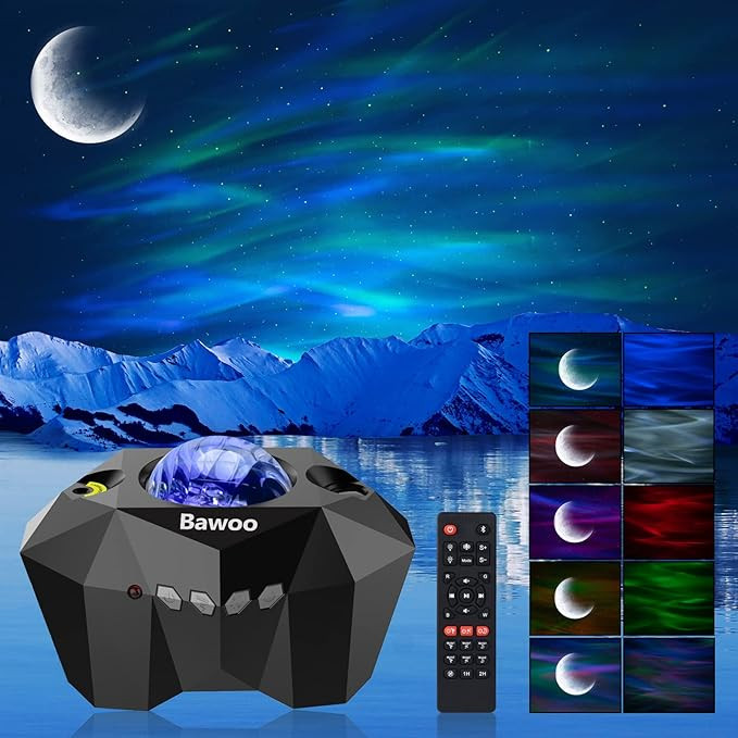 Aurora Star Light Projector with Moon, Galaxy Lights Projector with Remote Control, Night Sky Lig... | Amazon (US)
