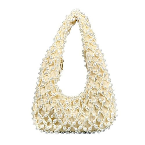 SHESRA Luxury Pearl Purses Shoulder Bag for Women Pearl Bag Handmade Bags Women's Crossbody Beaded Clutch Evening Bag Wedding Party Bridal Party Gifts 15 | Amazon (US)