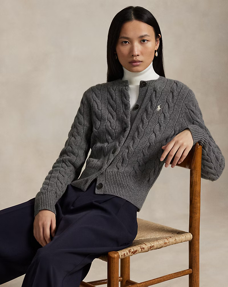Cable-Knit Wool-Cashmere Cardigan | Ralph Lauren (UK)