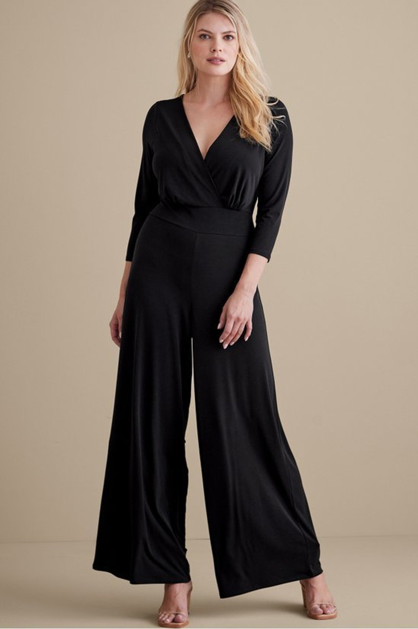 3/4 Sleeve Penelope Jumpsuit | Soft Surroundings