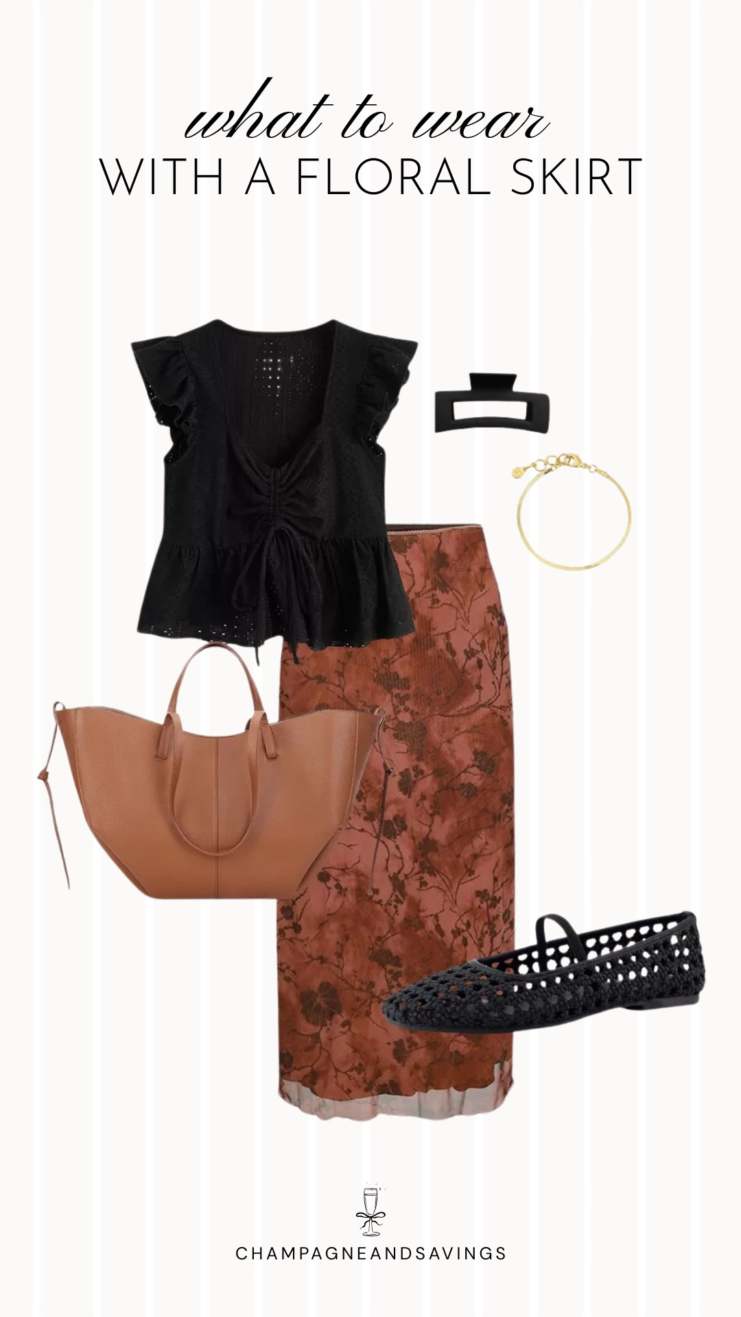 Floral skirt outfit 

#LTKootd