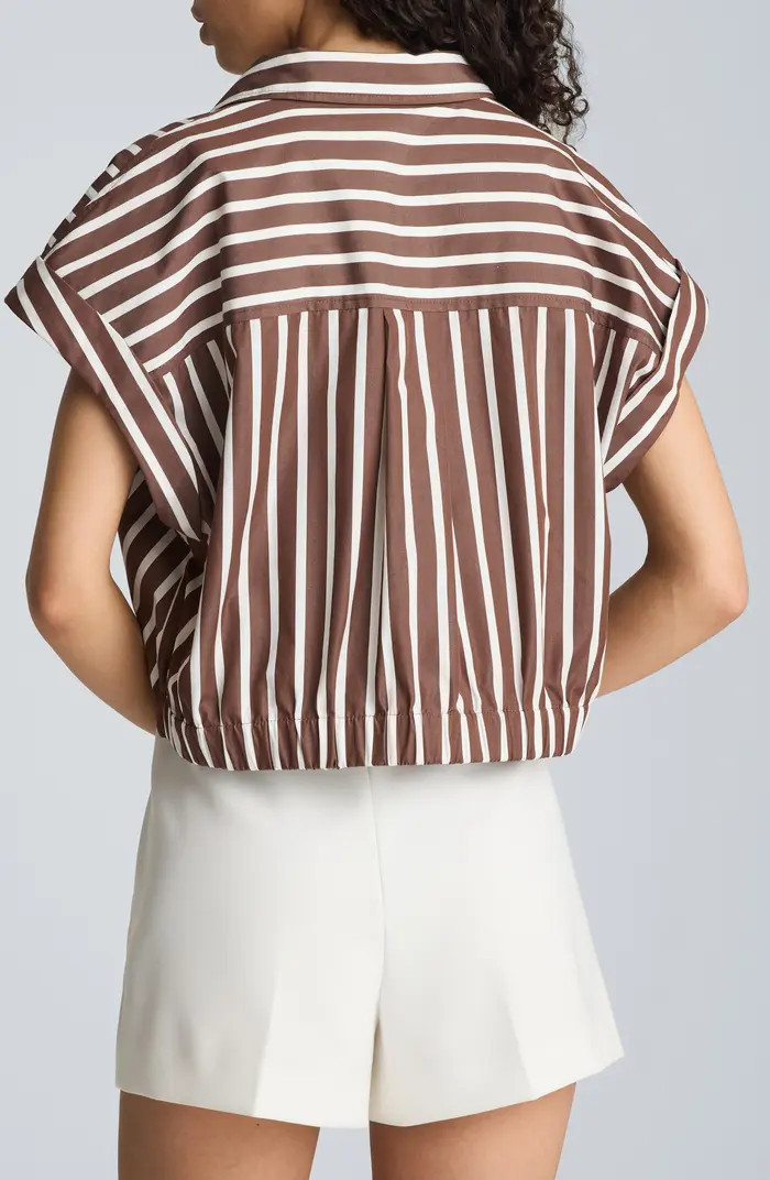 Pleated Crossover Cotton Top | Nordstrom