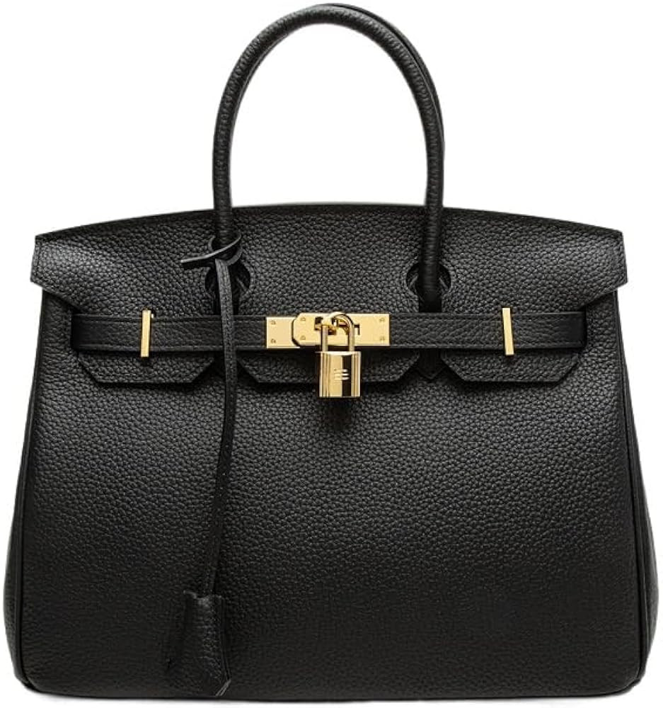 Genuine leather women's bag with cowhide top layer, fashionable lychee pattern, platinum bag, wom... | Amazon (US)