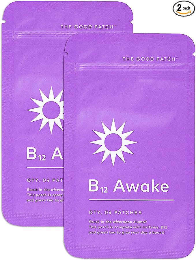 The Good Patch B12 Awake Patch with Plant-Based Ingredients, Infused with Caffeine, B12, and Gree... | Amazon (US)