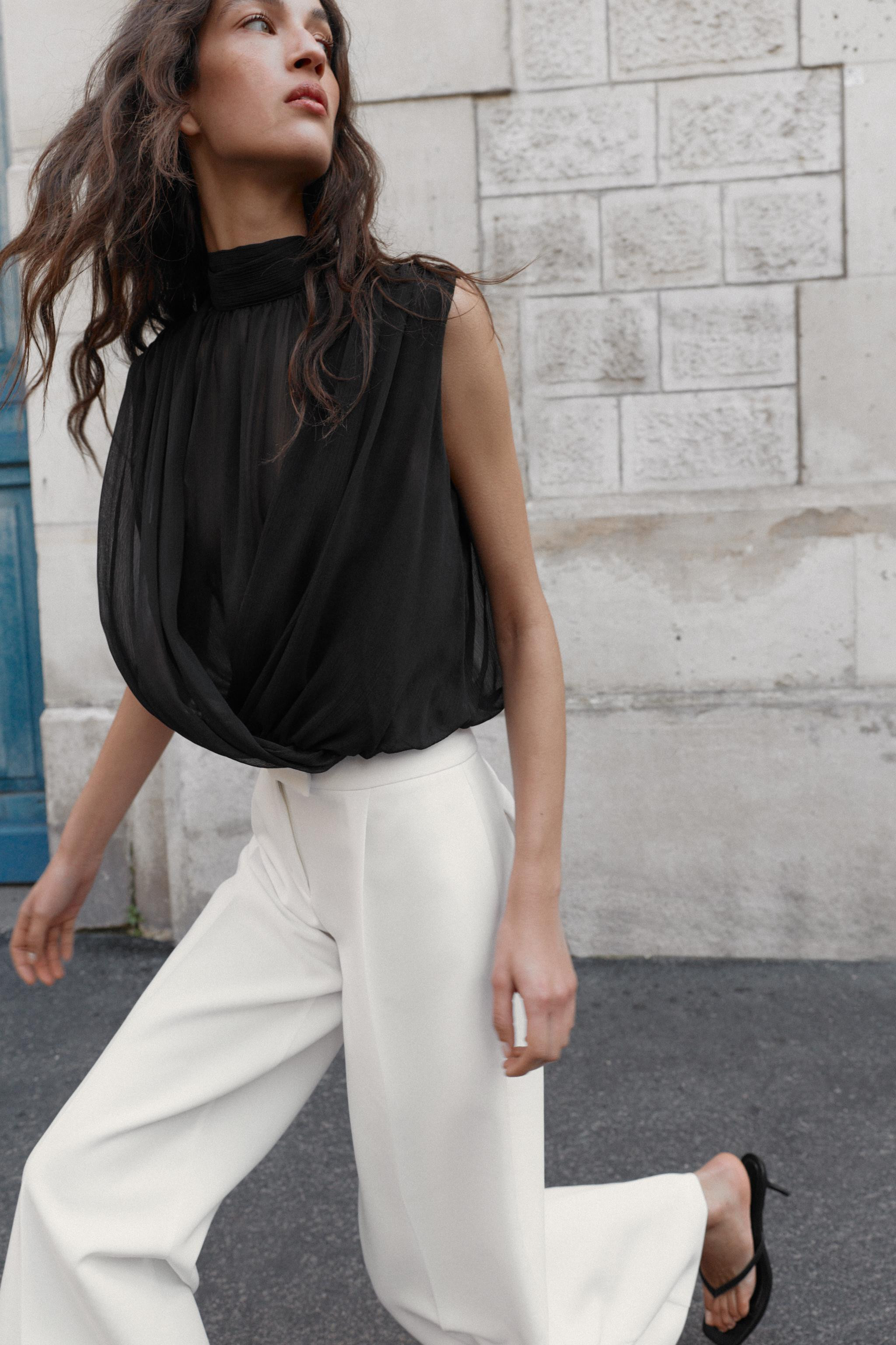DRAPED BALLOON TOP | Zara UK