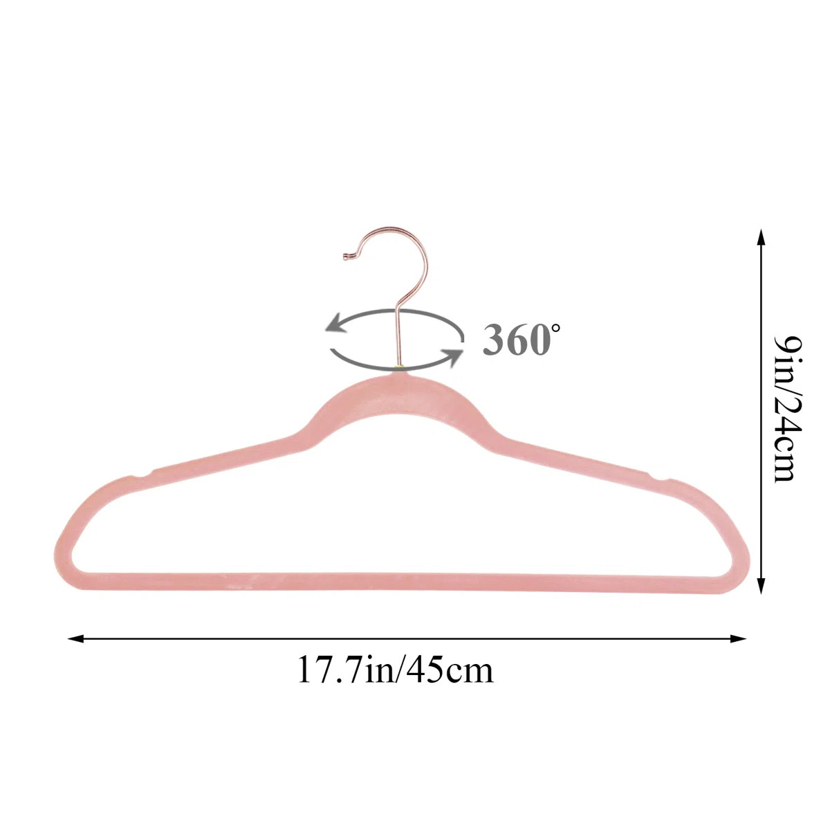 Mackaylee Velvet Non-Slip Standard Hanger (Set of 30) | Wayfair North America
