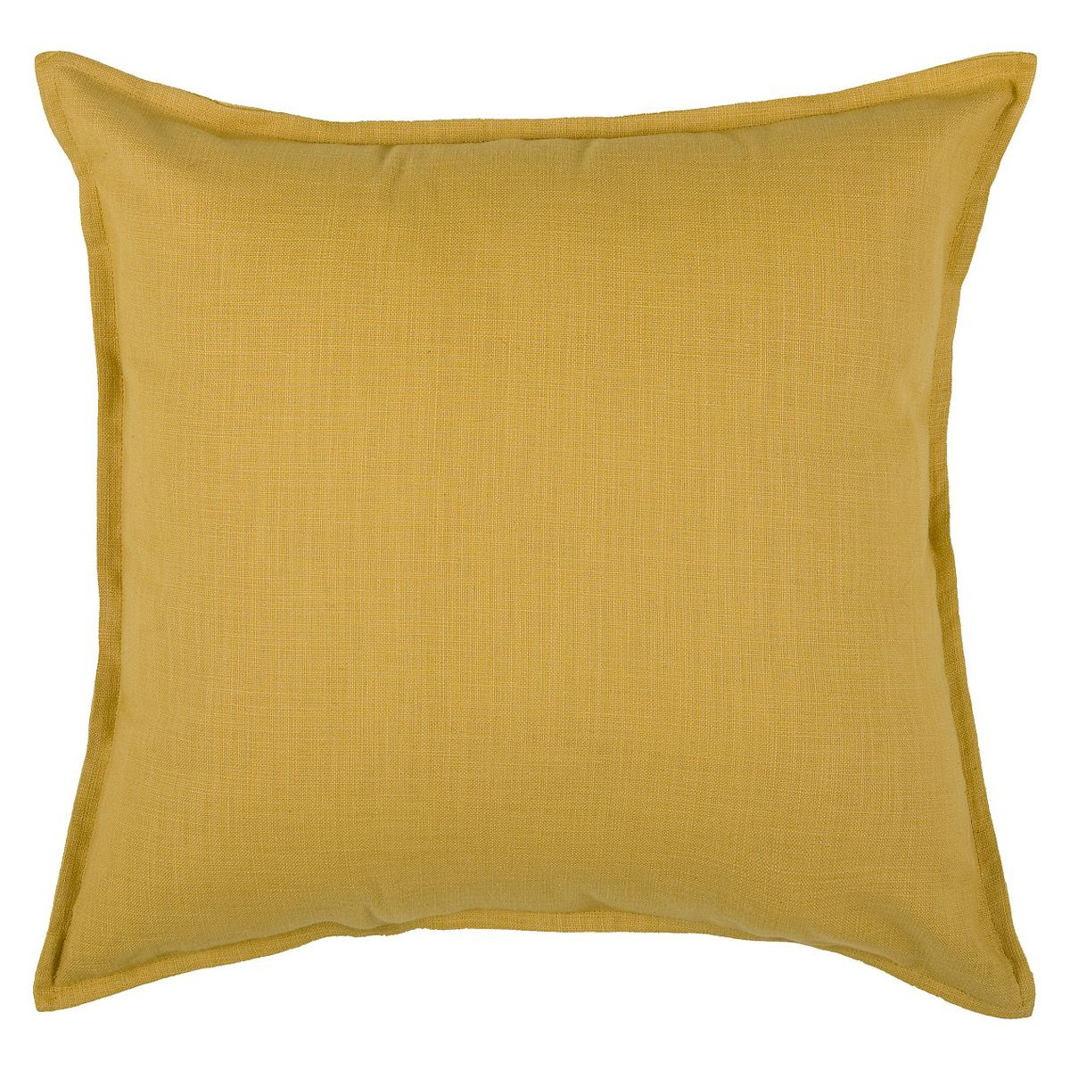 Rizzy Home 20"x20" Solid Yellow Poly Filled Throw Pillow: Rustic Farmhouse Decor, Cotton Canvas, ... | Target