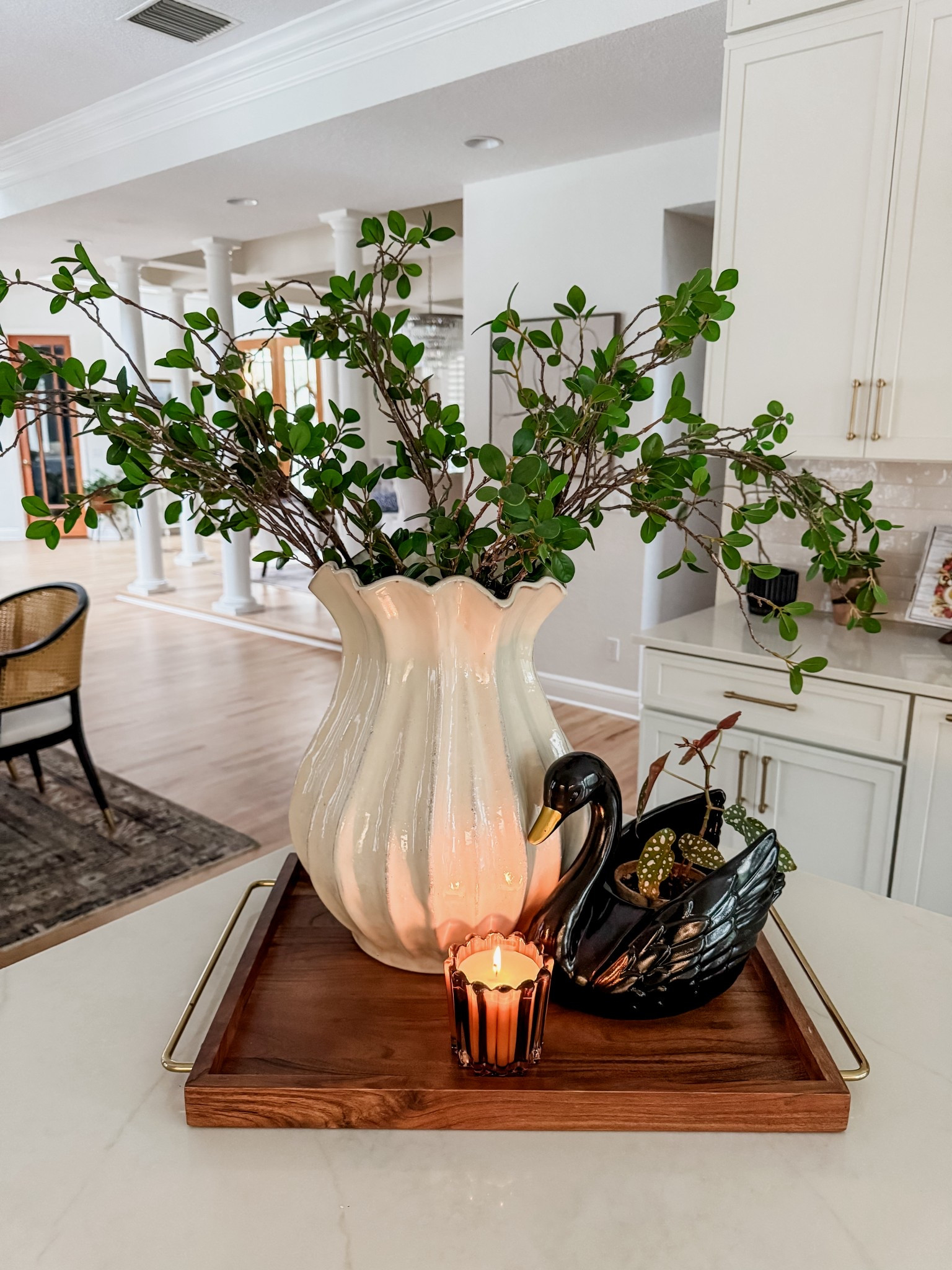 A neutral vase is the perfect fall base. Pair it with a cozy candle and a warm wood tray, and you’ve got the easiest way to tiptoe into fall without overcommitting. 🍂

#LTKFindsUnder50 #LTKSeasonal