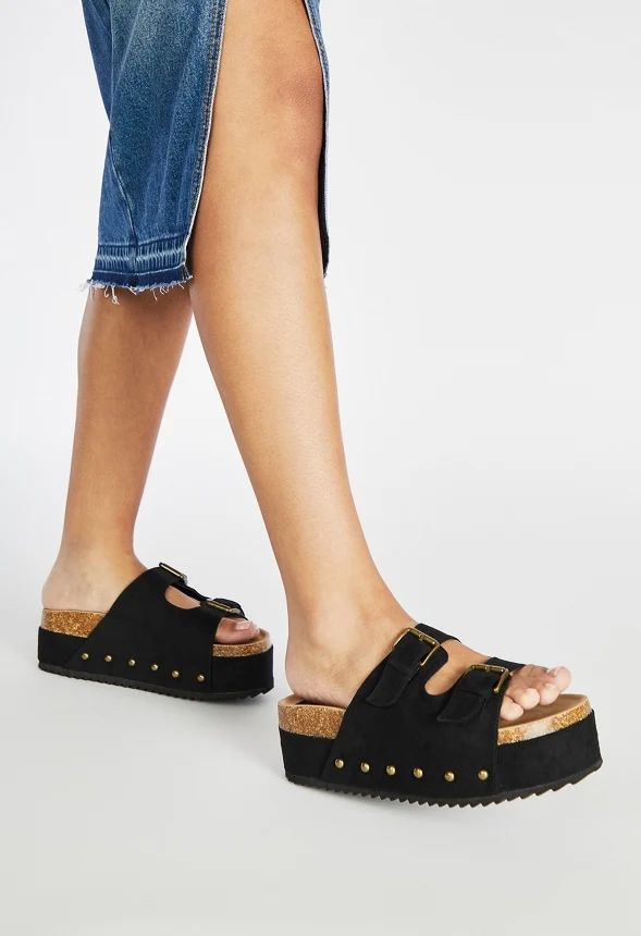 Abbie Platform Slide Sandal | JustFab