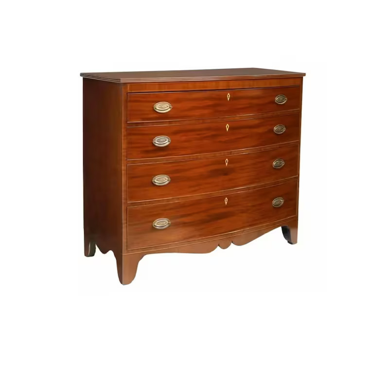 Early 19th Century George IV Period Inlaid Mahogany Bow Front Chest Of Drawers Antique Dresser Co... | Etsy (US)