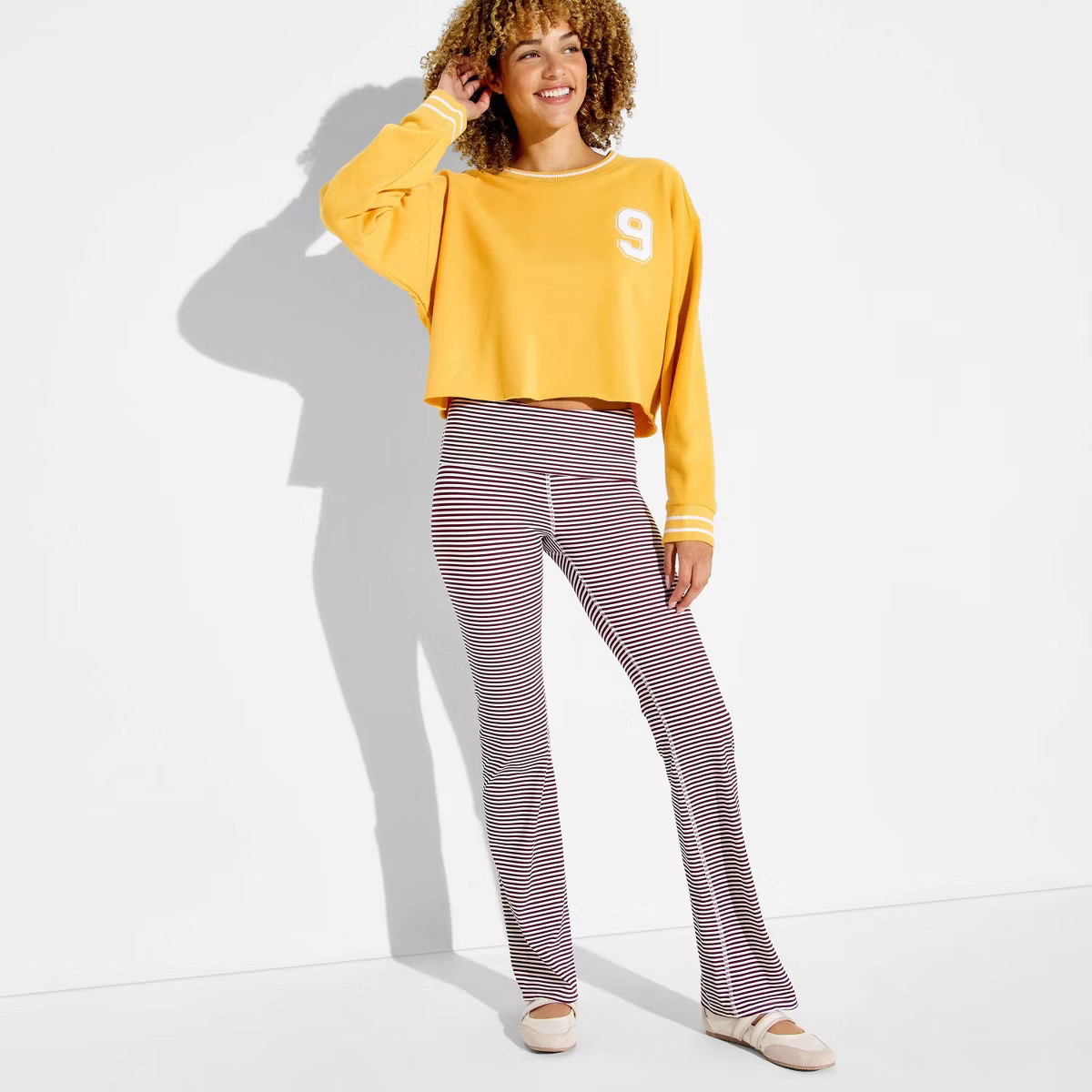 Women's Crewneck Sweatshirt - JoyLab\u2122 Yellow Gold XS | Target
