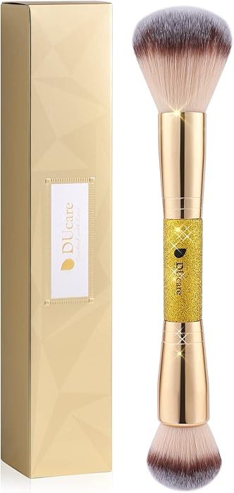 DUcare Foundation Powder Brush Double Ended Blush Makeup Brushes, Duo Bronzer Blush ideal for cre... | Amazon (US)