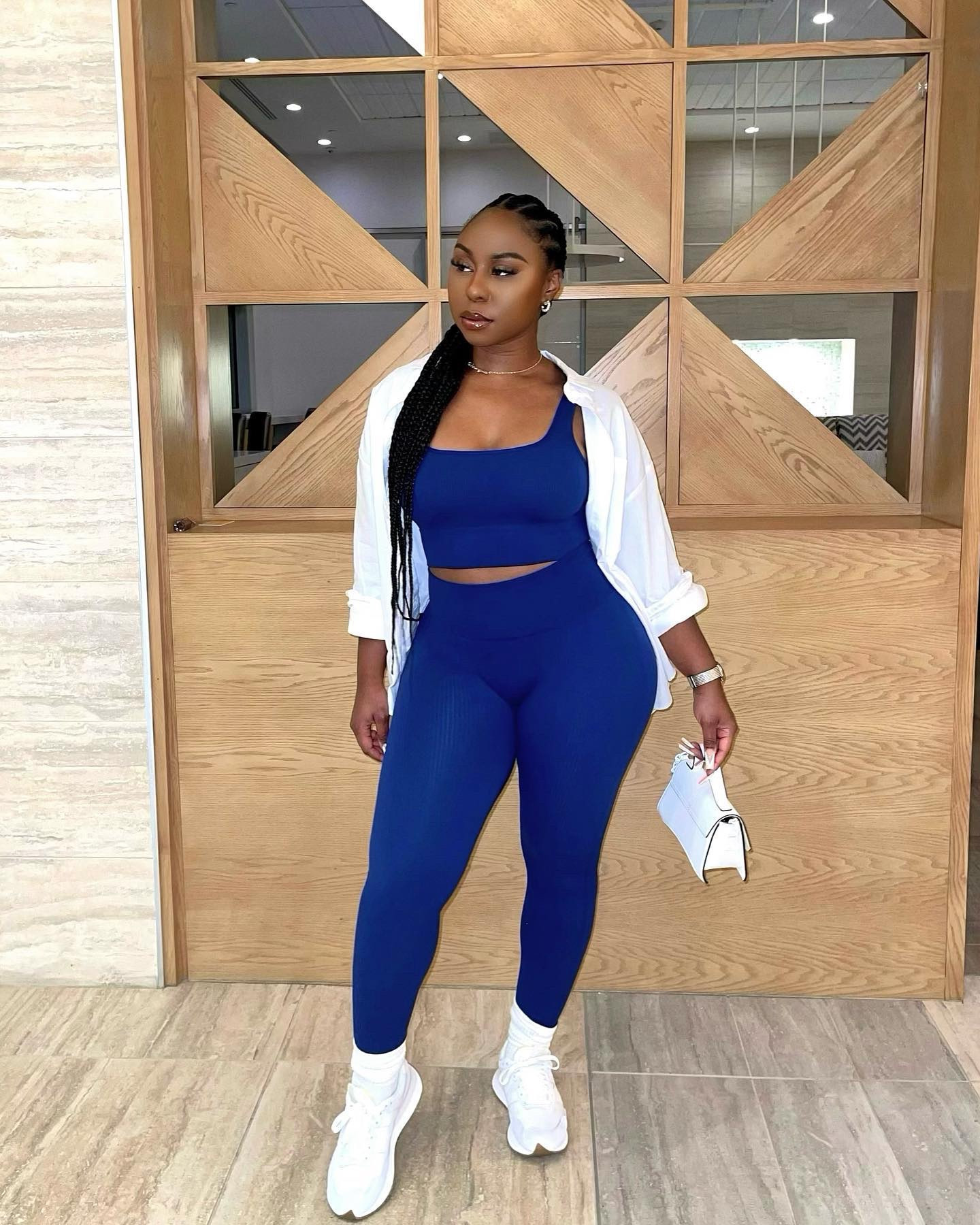 Effortless and comfy ✨ This royal blue seamless set is perfect for errands, the airport, or a quick lunch—because looking cute should always be this easy! 💙 

Royal Blue Set, Seamless Legging Set, Athleisure Outfit, Comfy Chic, Matching Workout Set, Travel Outfit, Errand Outfit, Airport Style, Casual Activewear, Lounge Set, Everyday Fashion, Effortless Style, On-the-Go Look, Sporty Chic, Trendy Activewear, Minimalist Athleisure, Street Style, Fashion Meets Comfort, Wardrobe Essential, LTK Activewear, Blue Workout Set, Matching Set, New Balance 237, White and Grey Sneakers, White Button Up Shirt 

#LTKTravel #LTKFindsUnder50 #LTKStyleTip