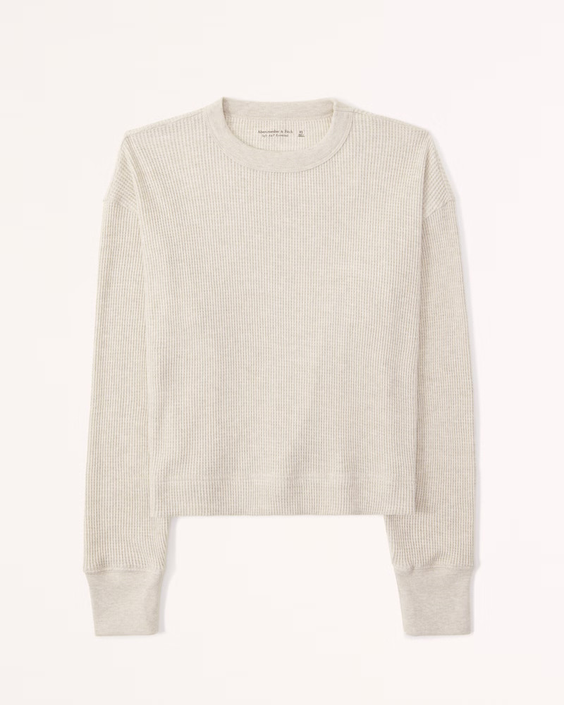 Long-Sleeve Easy Waffle Tee | Abercrombie & Fitch (US)
