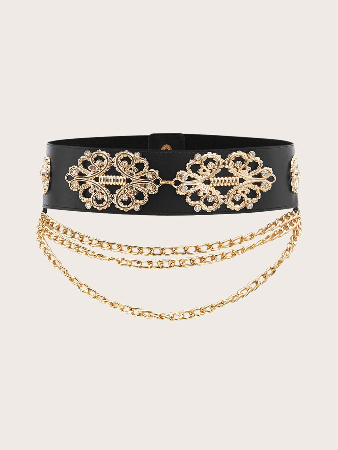 Rhinestone Decor Wide Belt | SHEIN