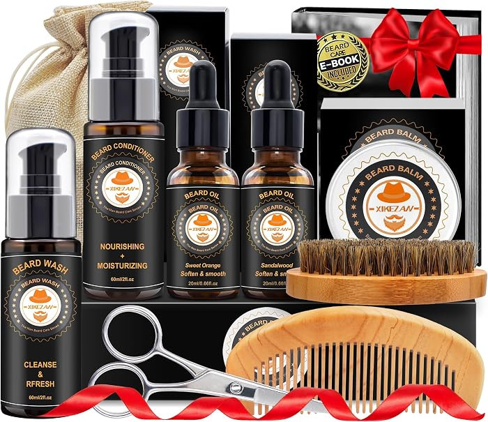 XIKEZAN Fathers Day Gifts for Dad Husband,Beard Kit for Men Grooming & Care w/Beard Conditioner, ... | Amazon (US)