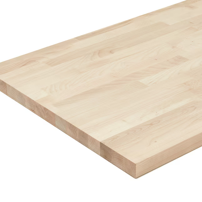 Sparrow Peak Unfinished 6-ft x 25-in x 1.5-in Natural Wood Maple Wood Butcher block Countertop Lo... | Lowe's