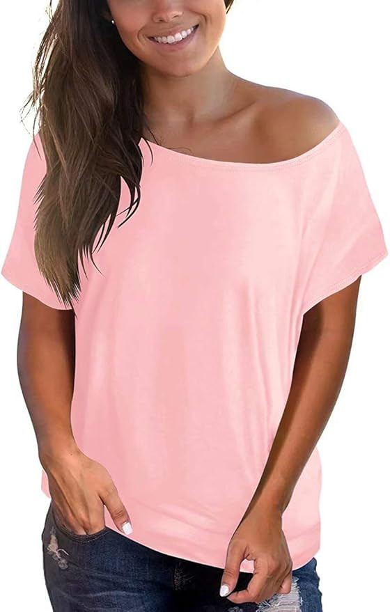 Lacozy Women's Off Shoulder Long Sleeve Oversized Pullover Sweater Knit Jumper Loose Tunic Tops | Amazon (US)