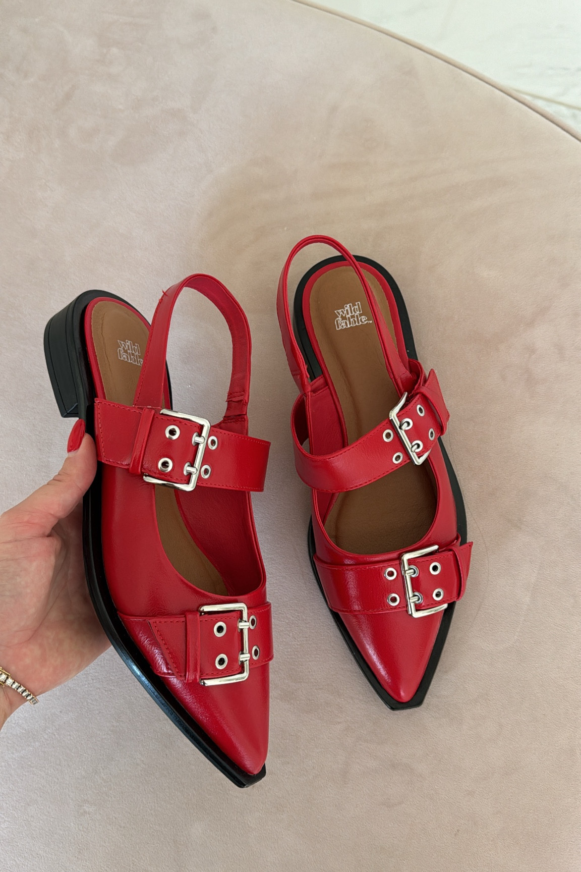 budget friendly red flats for fall! so comfy and has cushion in the soles. runs .5 big, size down! trendy for fall! ❤️ 

#LTKShoeCrush #LTKSeasonal #LTKFindsUnder50
