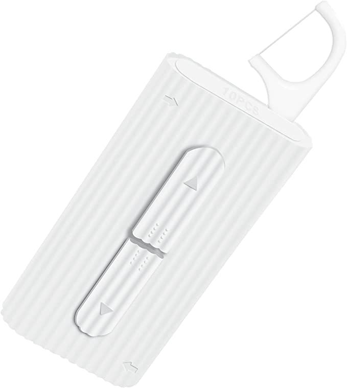 White Dental Floss Portable Case, Storage 10 Picks Adult Floss in Box. The Best Tool for Cleaning... | Amazon (US)