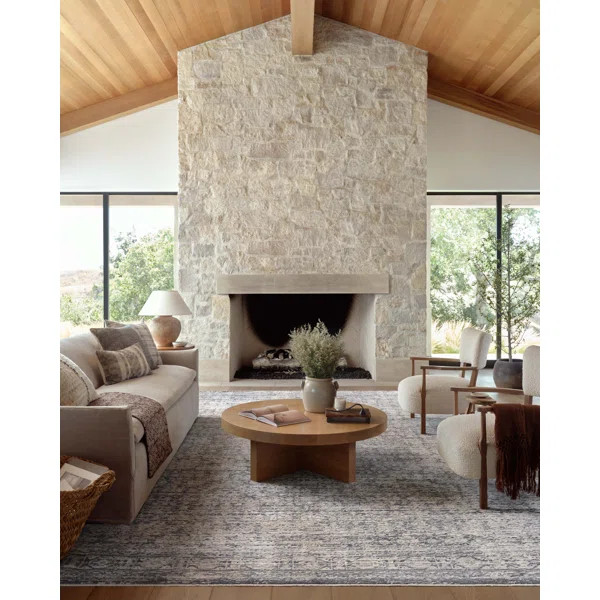 Amber Lewis x Loloi Alie Charcoal / Dove Area Rug | Wayfair North America