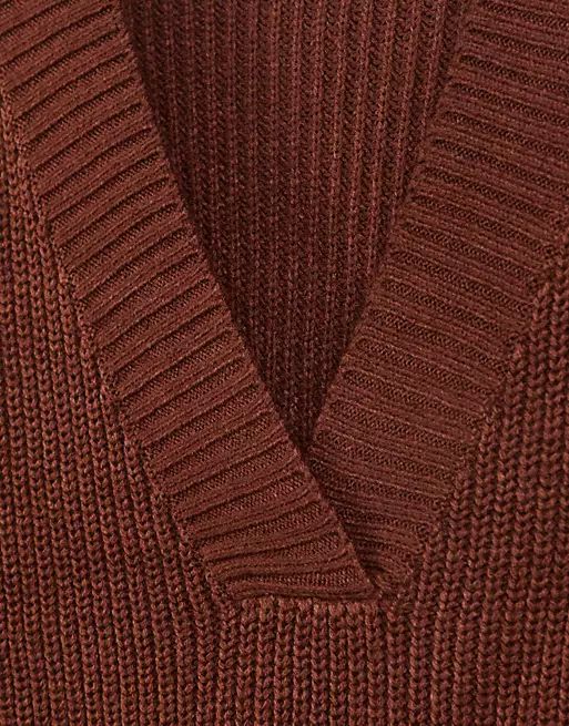 Threadbare Tall Adeline v neck sweater dress in chocolate brown | ASOS | ASOS (Global)