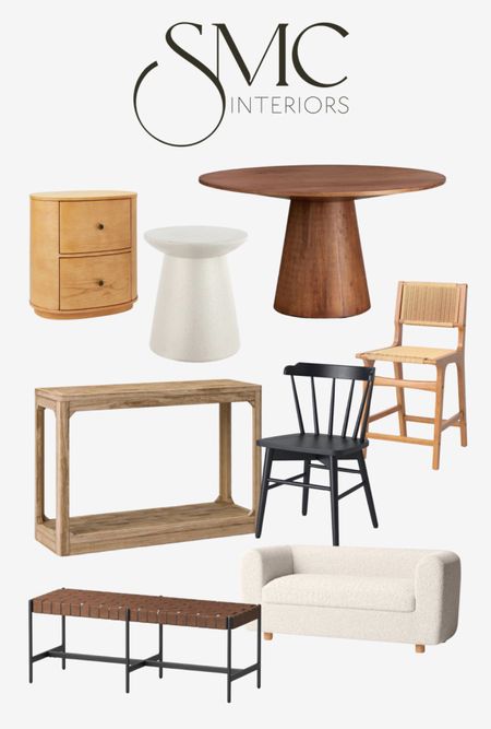 New furniture finds at Target! 

Target home finds, round dining table, dining chairs, counter stool, nightstand, console table, entryway table, bench, end of bed bench

#LTKHome