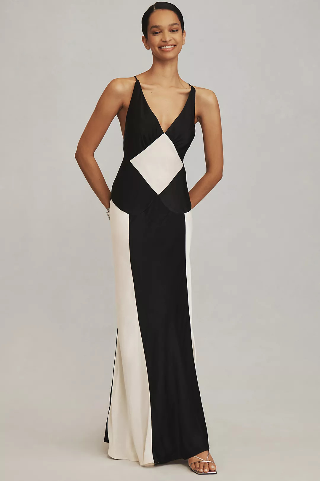 Bardot Adora Contrast V-Neck Maxi Dress | Anthropologie (US)